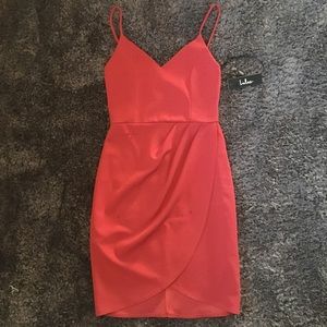 deep red dress